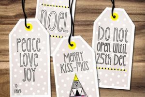 5 Etiquetas para regalos para imprimir gratis