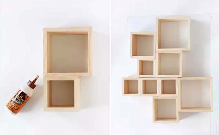 Crea una estantería con cajas de madera